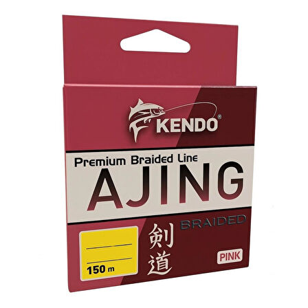 Kendo Ajing Premium Braided Line 150mt Örgü İp PİNK-0,065 MM