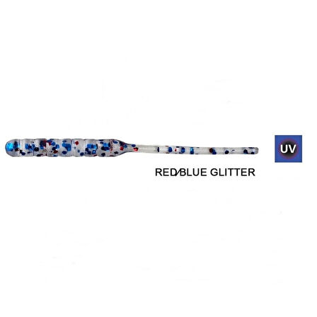 Kendo Arrow Worm Shrimp Scent CY400 Lrf Silikonu 5,5cm Red/Blue Glitter
