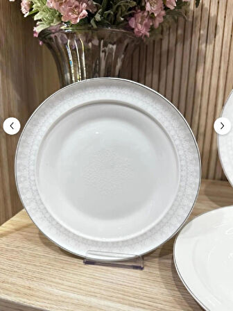 Twinkle Starlight 28 Parça Bone Porselen Yemek Takımı Platin 16PLT01