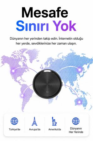 OKAM TAG  Ios & Android Uyumlu Airtag Akıllı Gps Takip Cihazı(SİYAH)