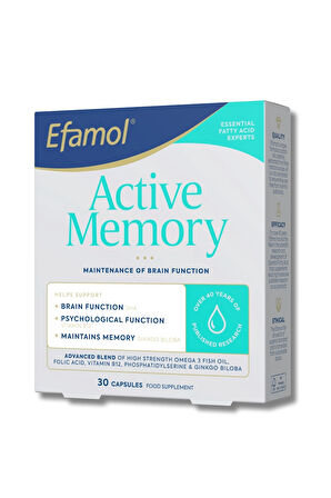 Efamol Active Memory 30 Bitkisel Kapsül
