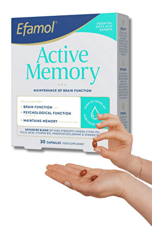 Efamol Active Memory 30 Bitkisel Kapsül