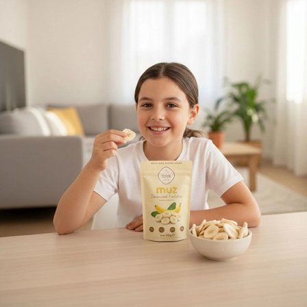 Liyola Freeze Dry Dondurarak Kurutulmuş Muz Dilimleri 20 G X 5 -  Doğal Atıştırmalık (Beşli Paket)