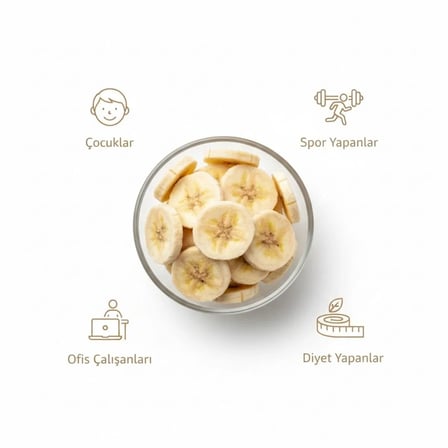 Liyola Freeze Dry Dondurarak Kurutulmuş Muz Dilimleri 20 G X 10 -  Doğal Atıştırmalık (Onlu Paket)