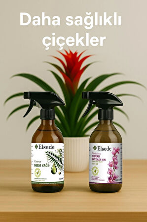 ELSEDE İkili Bakım Seti - Floraessence Sprey Çiçek Açtıran Bitki Besini Ve Cleance Sprey Neem Yağı