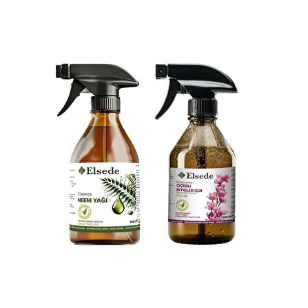 ELSEDE İkili Bakım Seti - Floraessence Sprey Çiçek Açtıran Bitki Besini Ve Cleance Sprey Neem Yağı
