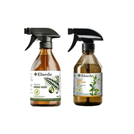ELSEDE İkili Bakım Seti - Growfusion Sprey Genel Kullanım Bitki Besini Ve Cleance Sprey Neem Yağı