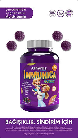Immunica Gummy Kolostrum Beta Glukan İçeren 60 Çiğnenebilir Form