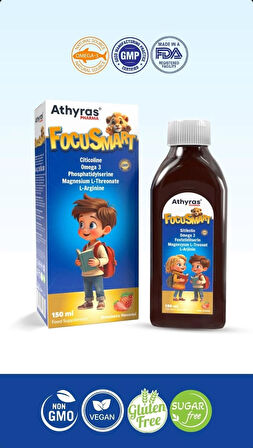 Focusmart Sitikolin Omega3 Magnezyum L-Treonat L-Arjinin Şurup 150 ml