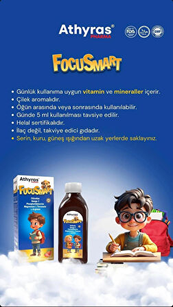 Focusmart Sitikolin Omega3 Magnezyum L-Treonat L-Arjinin Şurup 150 ml