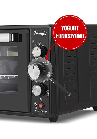 Trumio Elektrikli Fırın , Turbo Fan + Lamba, Yoğurt Mayalama