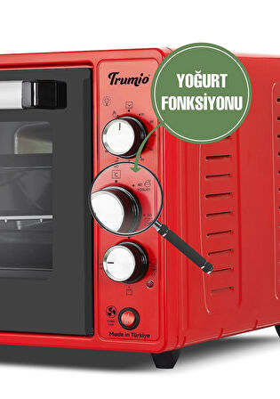 Elektrikli Fırın, Turbo Fan + Lamba, Yoğurt Mayalama