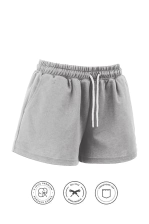 elemge Kadın 2'li Pamuklu Beli Ipli Şort Siyah Gri Günlük Basic Regular Fit Cepli Normal Bel Rahat 2 Iplik