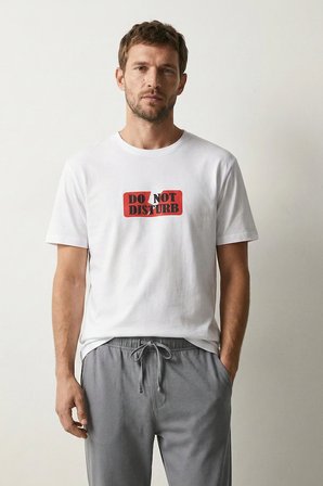 elemge %100 Pamuk Compact Tok Penye Süprem Erkek 2'li Pijama Takımı Rahat Kalıp Kısa Kol Cepli İpli Gri Byz
