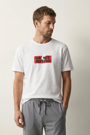 elemge %100 Pamuk Compact Tok Penye Süprem Erkek 2'li Pijama Takımı Rahat Kalıp Kısa Kol Cepli İpli Gri Byz