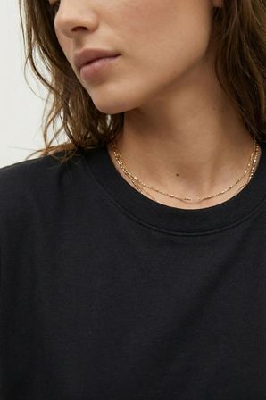 Elemge %100 Pamuk Süprem Tok Kumaş Kadın Oversize Siyah T-Shirt Geniş Omuzlu Dökümlü Kolsuz Bol Kalıp