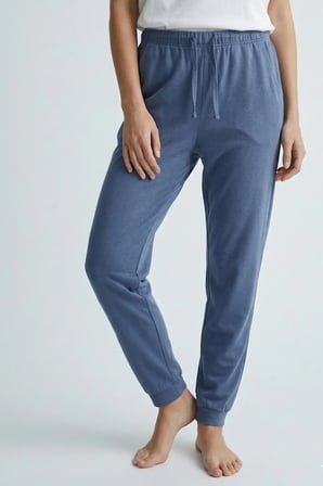 elemge %100 Pamuk Compact Penye Süprem Kadın Pijama Altı Cepli Regular Fit Manşet Paça Esnek Terletmez İndg
