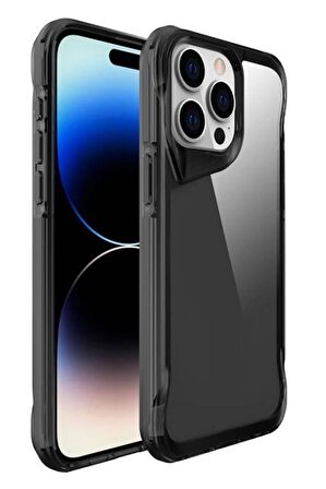 iPhone 15 Pro Kılıf Kamera Çıkıntılı Lüx Şeffaf Silikon 