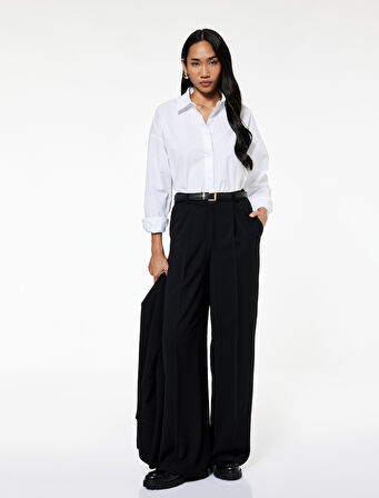 Regular Fit Uzun Kollu Klasik Yaka Poplin Gömlek