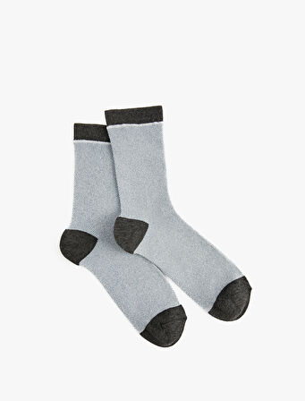 Renk Bloklu Soket Çorap