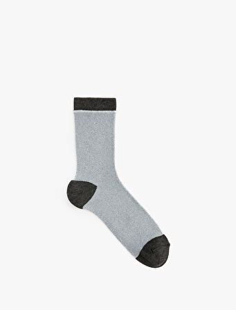 Renk Bloklu Soket Çorap