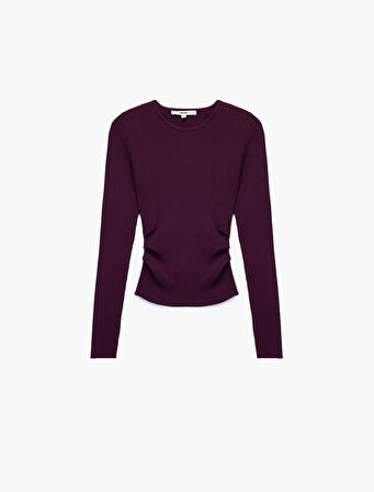 Uzun Kollu Yuvarlak Yaka Basic Triko Kazak