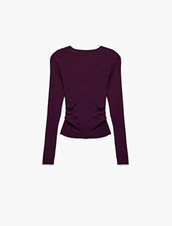 Uzun Kollu Yuvarlak Yaka Basic Triko Kazak