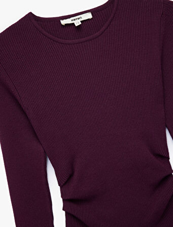 Uzun Kollu Yuvarlak Yaka Basic Triko Kazak