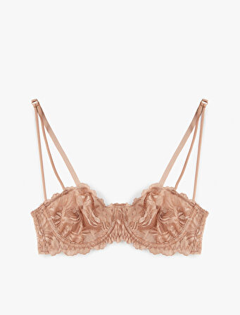 Dantel Detaylı Dolgusuz Balenli Sütyen