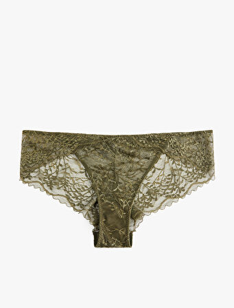 Dantel Detaylı Rahat Kalıp Brief Külot