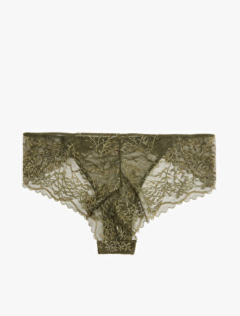 Dantel Detaylı Rahat Kalıp Brief Külot