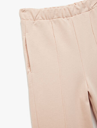 Pamuklu Şardonlu Geniş Paça Eşofman Altı