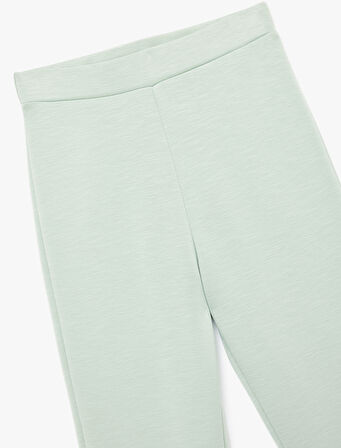 Scuba Kumaş Slim Fit İspanyol Paça Pantolon