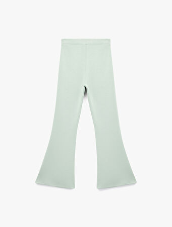 Scuba Kumaş Slim Fit İspanyol Paça Pantolon