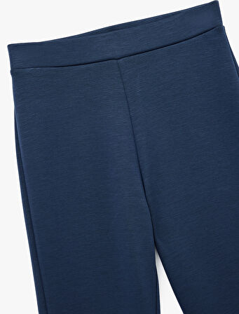Scuba Kumaş Slim Fit İspanyol Paça Pantolon