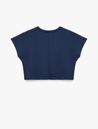 Slim Fit Bisiklet Yaka Kolsuz Basic Tişört