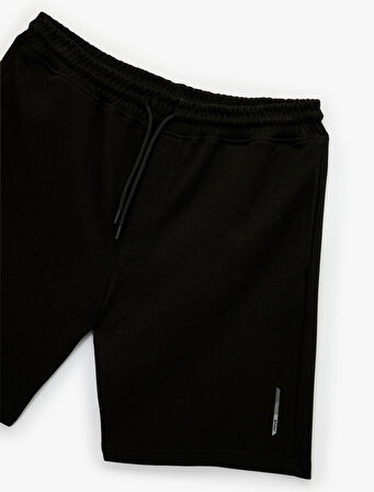 Beli Bağcıklı Cepli Baskılı Spor Şort