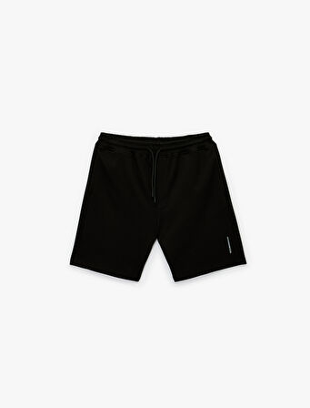 Beli Bağcıklı Cepli Baskılı Spor Şort