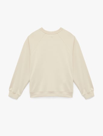 Scuba Kumaş Uzun Kollu Bisiklet Yaka Basic Sweatshirt