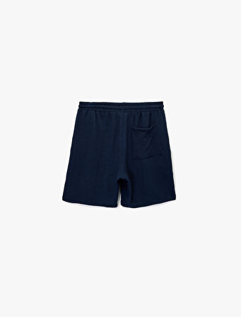 Rahat Kalıp Pamuk Viskon Karışımlı Bermuda Beli Bağcıklı Spor Şort