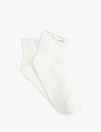 Pamuklu Fiyonklu Soket Çorap