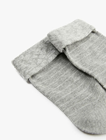 Çizgili Pamuklu Soket Çorap