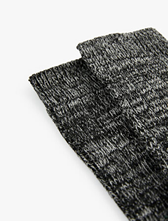 Dokulu Pamuklu Soket Çorap