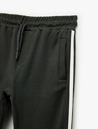 Beli Bağcıklı Cep Detaylı Pamuklu Jogger Eşofman Altı