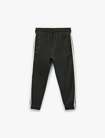 Beli Bağcıklı Cep Detaylı Pamuklu Jogger Eşofman Altı