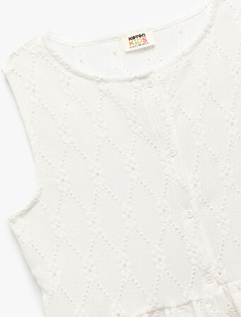 Kolsuz Bürümcük Bisiklet Yaka Brodeli Atlet