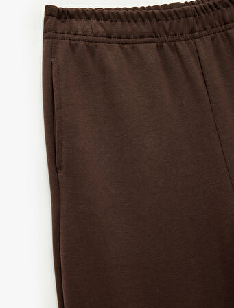 Modal Karışımlı Basic Geniş Paça Eşofman Altı 