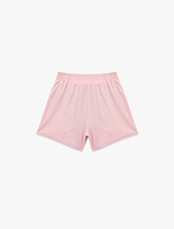 Yüksek Bel Cep Detaylı Rahat Kalıp Spor Şort