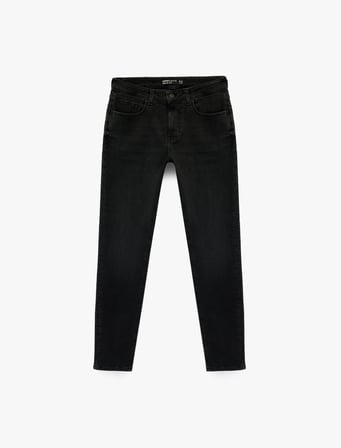Normal Bel Pamuklu Slim Fit Jean Pantolon - Brad Jean