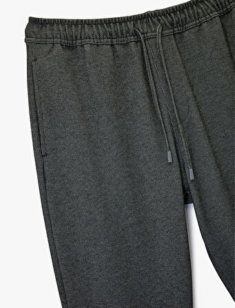 Viskon Karışımlı Duble Paça Cepli Beli Bağcıklı Pantolon